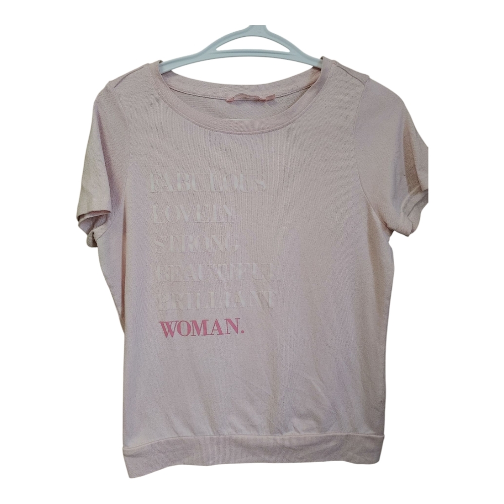 La Vie En Rose Pink Fitted Short Sleeve Tee